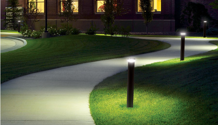 Outdoor lighting for school pathways