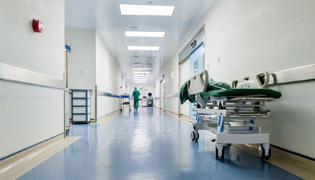 Interior light for a hospital